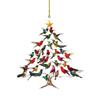 Acrylic Hummingbird Decoration Christmas Pendant Hummingbird Colorful Hummingbird Christmas Ornament Double-sided for Home
