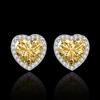 1 пара блестящих изысканных сережек в форме сердца для вечеринки
