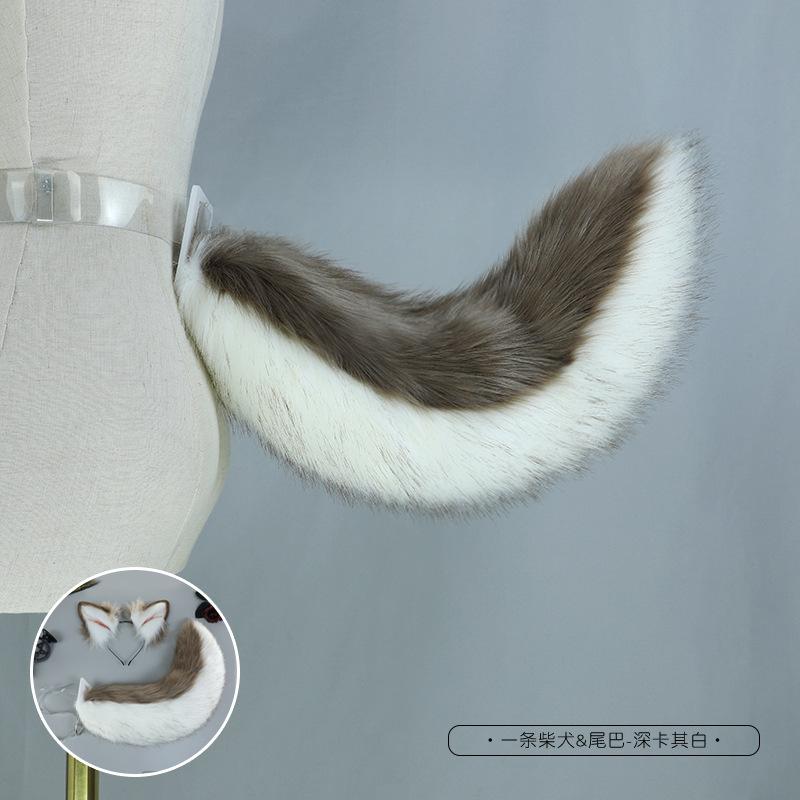 Имитация animal ears headband плюшевая косплей наряд для косплея уши сиба-ину повязка для умывания головы головной убор аксессуары для волос