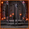 Xiaomi Halloween Hanging Ghost Skull with Long Hair Glowing Eyes Terror Skull Ghost House Head Skeleton Props 2024 Halloween Decoration