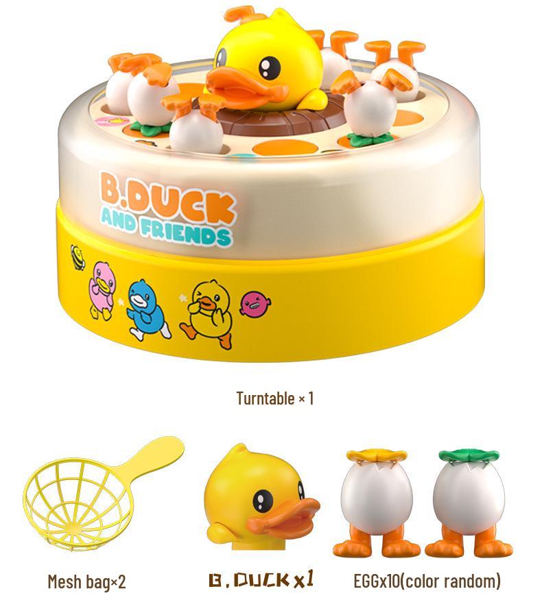 B.Duck Little Yellow Duck Parent-Child Educational Bouncing Fishing Toy Gift