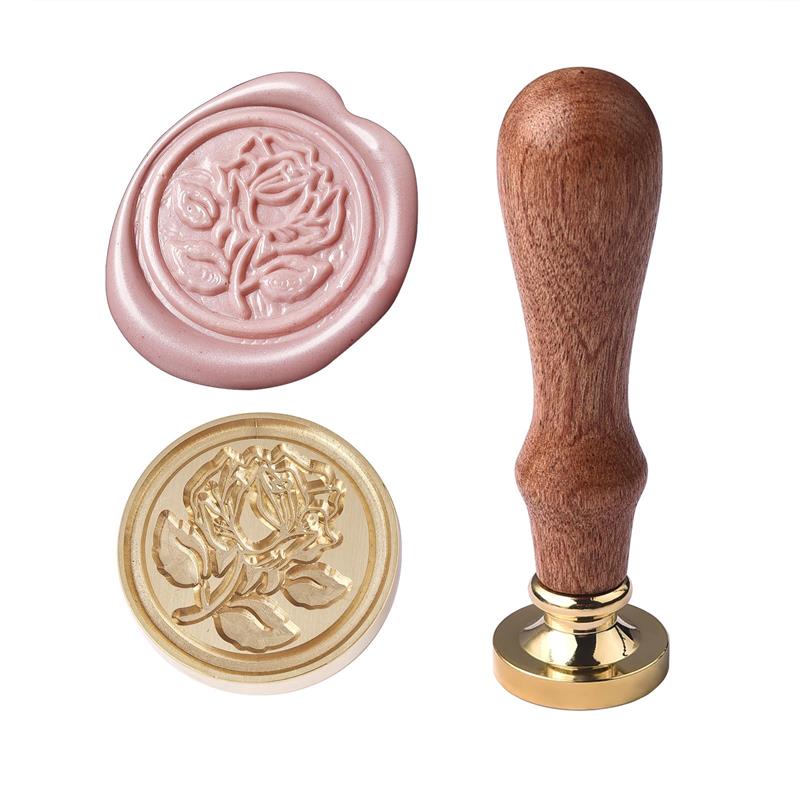 Восковая печать с медной головкой, завитушка, винтажная роза, сделай сам, скрапбукинг, винтажная восковая печать, штамп, приглашение/конверт, подарок