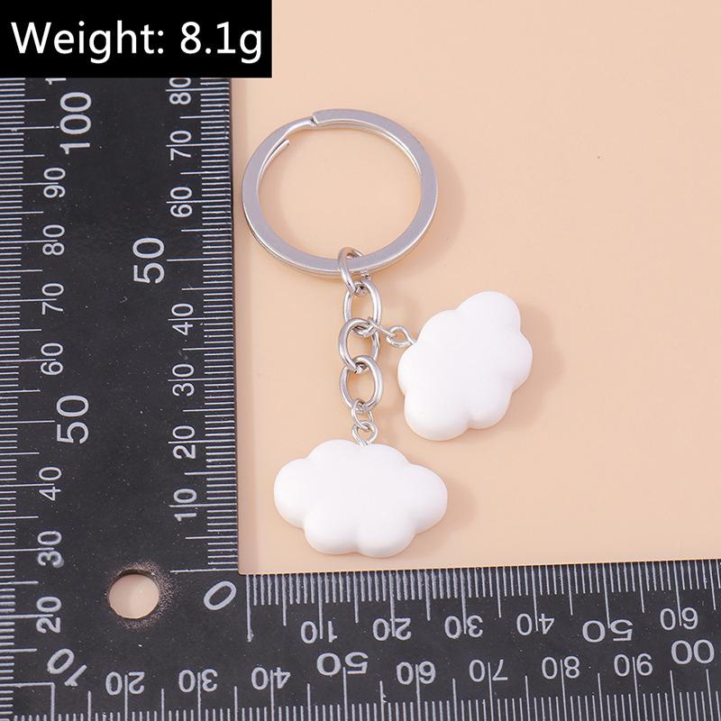 Souvenir Gifts For Women Men Car Key Handbag Pendants Keyring Diy Accessories Cute Resin Clouds Charms Keychain