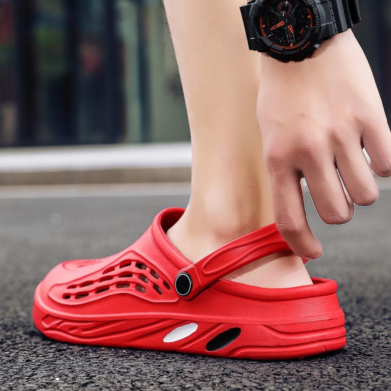 Производитель Fujian, большой размер 4849, мужская пляжная обувь, мужская обувь, обувь с большими отверстиями, тапочки, повседневная обувь для отдыха на открытом воздухе, лето