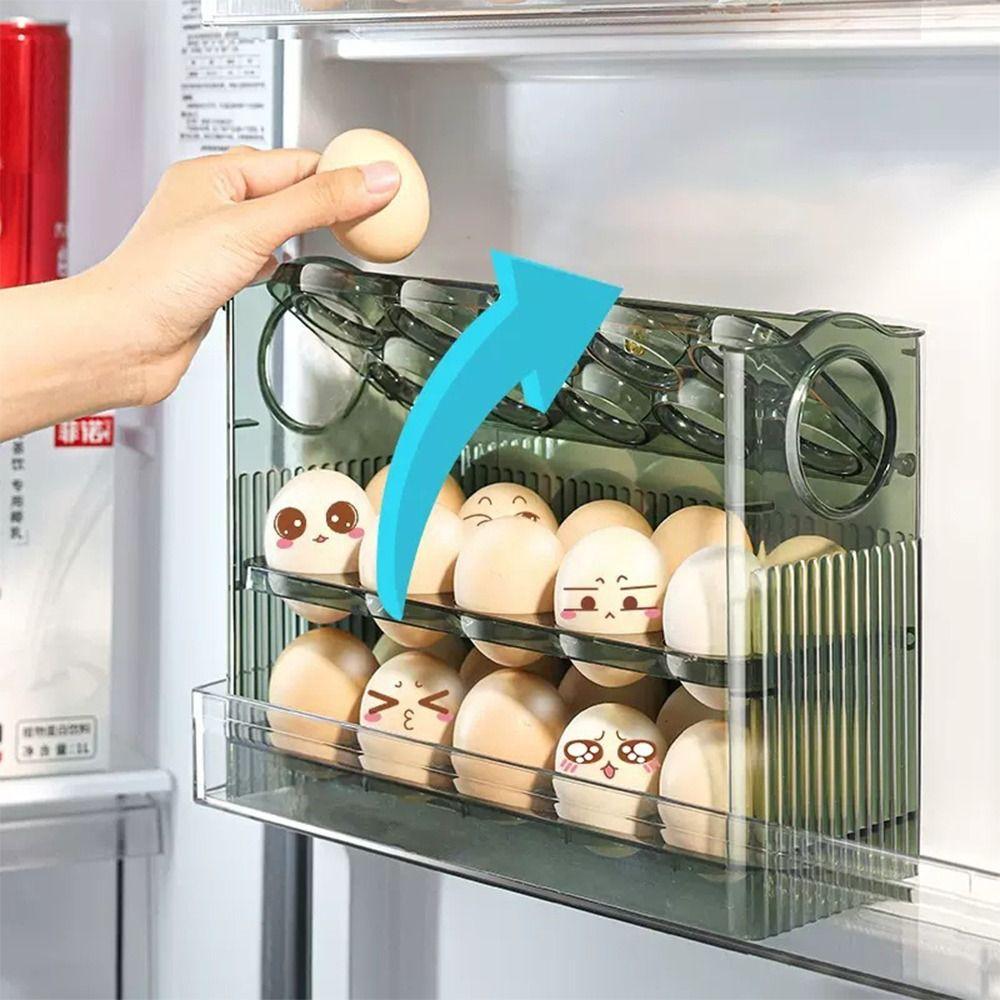 Placstic Egg Tray 30 Grid Egg Organiser New Egg Dispenser for Kitchen Storage