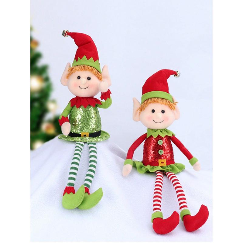 Рождественская игрушка непослушного эльфа, кукла непослушной девочки с длинными ногами, подарок для украшения окна, забавный праздничный декор для детей