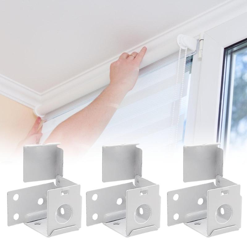 4 шт. Белые кронштейны для жалюзи, 1 дюйм, Металлическая конструкция, для улучшения эстетики дома