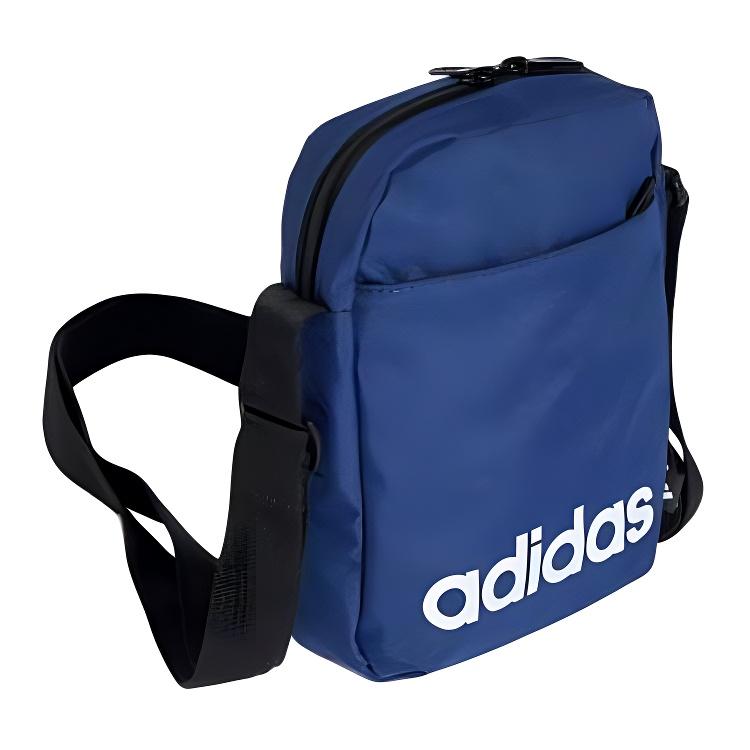 Adidas Solid Color Simple Large Capacity Polyester Shoulder Bag Unisex Shoulder Bag Blue IN6128