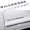 3D Car Side Fender Trunk Emblem Badge Sticker For SILVERADO Letters Logo Nameplate Silver Black Auto Replace Accessories