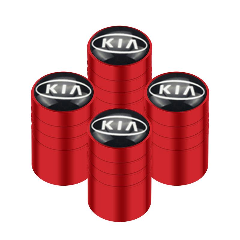 ANIE7 4pcs Car Wheel Tire Valve Caps Dust Accessories For KIA Sportage Rio Ceed Picanto K5 K9 Sorento auto Accessories styling