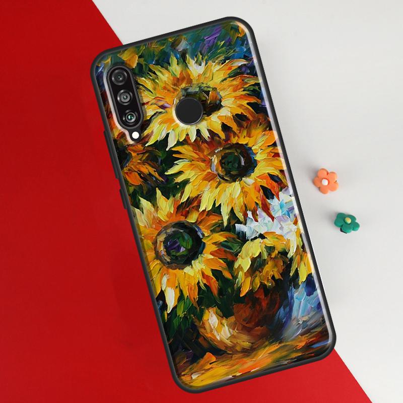 Чехол с масляной живописью Boho Flower Art для Honor 50 8X 9X 10i, чехол для Huawei P30 P40 Lite P50 P20 Pro P Smart 2019 Nova 5T