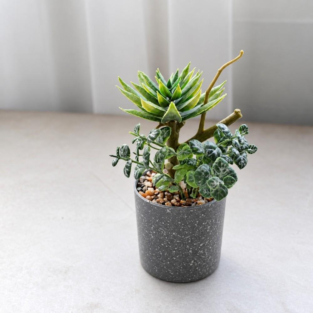 Green Simulation Succulent Flowerpotted Table Potted Fake Flower Bonsai Desktop Ornament
