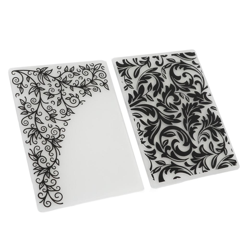 2 шт. Пластиковые папки для тиснения Цветочные листья Пластиковые легкие широкоформатные папки для тиснения