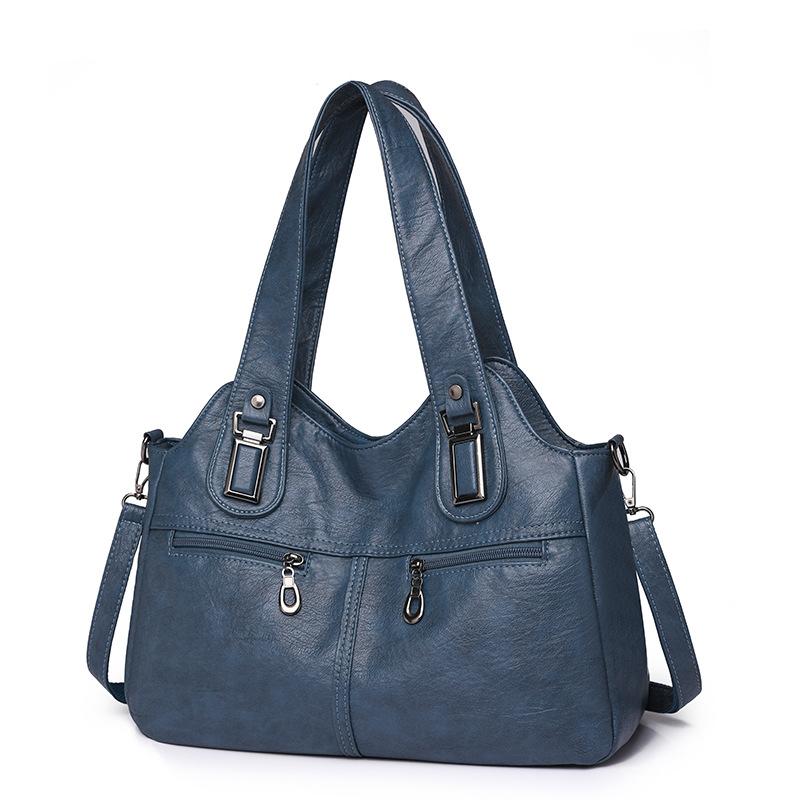 Женская кожаная сумка-тоут под мышками, сумка через плечо