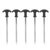 5PCS Stainless Steel Tent Peg Ground Nails Screw Nail Stakes for Frozen Soil Ice Surface