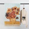 1119 Winter new oil painting vase with cashmere shoulder scarf female flower fringed warm extended shawl