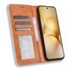For vivo X200 5G Leather Case Wallet Stand Retro Texture Phone Cover
