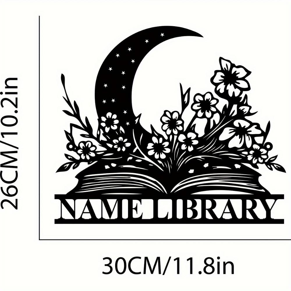 Винтажное Металлическое Настенное Искусство Цветочный Знак для Любителя Книг для Декора Библиотеки и Читального Зала