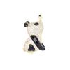 Cute micro-inlaid zircon dripping panda brooch, simple temperament gold-plated animal pin, men's and women's accessories, small collar pin.