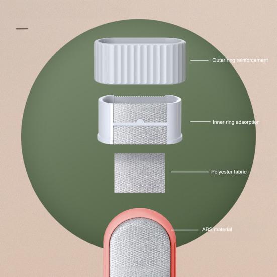 Стикер для волос Портативная многоразовая мощная щетка для удаления волос Двусторонняя щетина из филамента Большая жирная портативная шерсть