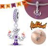 Halloween Party Copper Midnight Candle Holder Pendant Bead Fit Charms Diy Bracelet For Jewelry Making Women Gift