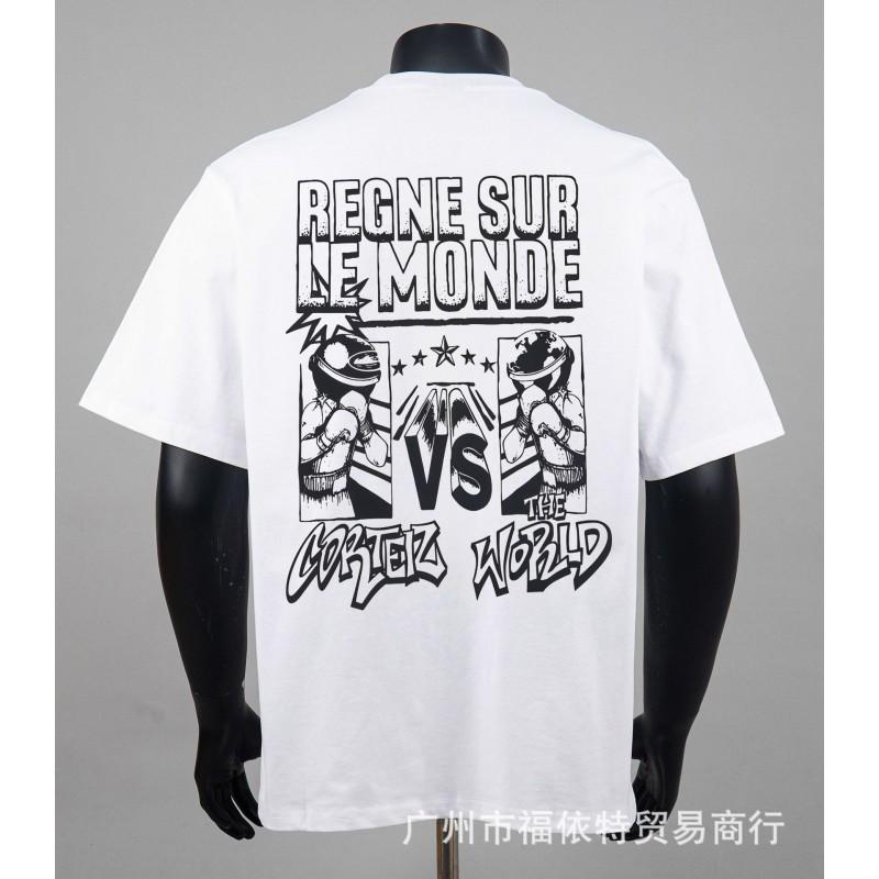 Corteiz Alcatraz Vintage Print T-Shirt Men Women Streetwear Loose Fit Short Sleeve Tee