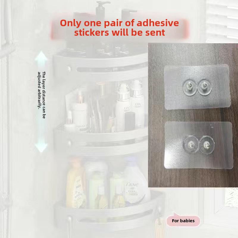 Bathroom Triangle Wall Rack: Punch-Free Storage & Towel Holder