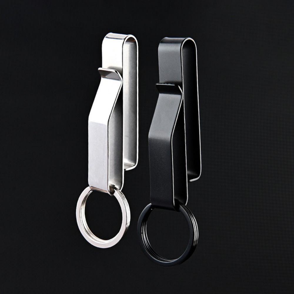 Anti-Lost Key Clip Stainless Steel Keychain Belt Hanger Car Key Holder Outdoor Activities