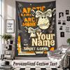 Wall Hanging Tapestry With Custom Name & Text, Arctic Monkeys Decorative Tapestry For Bedroom