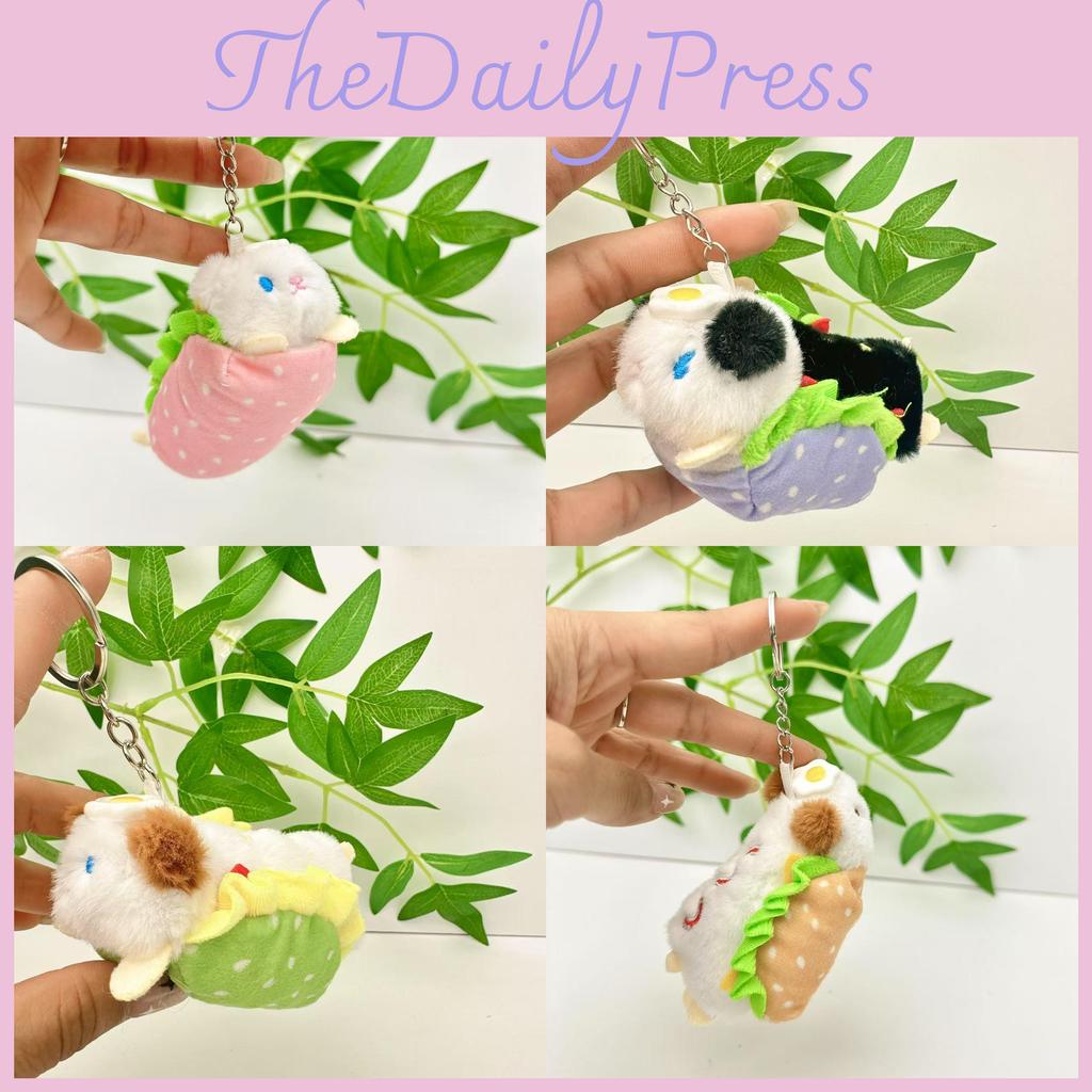 Poached Egg Dog Animal Themed Plush Keychain For Kids Gifts And Accessories