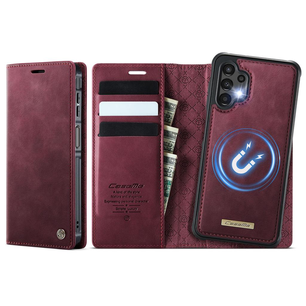 For Samsung Galaxy A13 5G/Galaxy A04s 5G/Galaxy A13 4G Magnetic Case RFID Blocking Detachable Wallet Leather Phone Cover