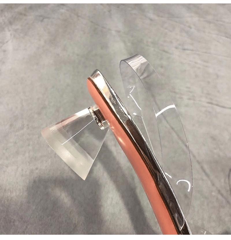 Мода 2025 Лето Женские туфли-лодочки Прозрачные Хрустальные Треугольный каблук Офисные туфли Леди Туфли на высоком каблуке Вечерние Свадебные туфли Женские Сандалии 34-45