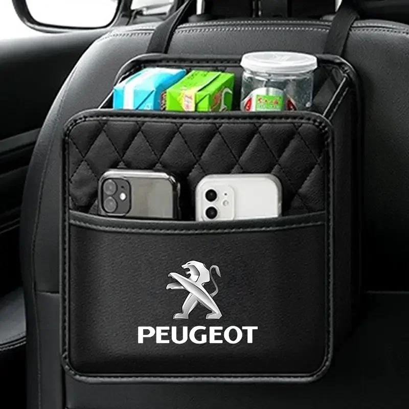 For Peugeot Leather Car Styling Organizer Car Interior Storage Box Sticker Accessories For Peugeot 308 307 206 208 207 3008 508