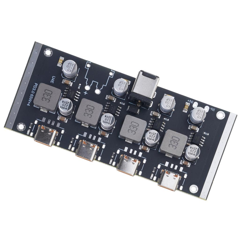 4 Way Output PD65W Fast Charging Module Type C Interfaces Support PD3.0/2.0 Fast Charging Board for Phone Laptop