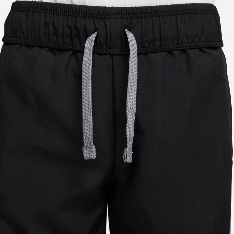Nike Kids Logo Solid Color Elastic Waist Knitted Sports Pants Kids Bottoms Black DD5056-010