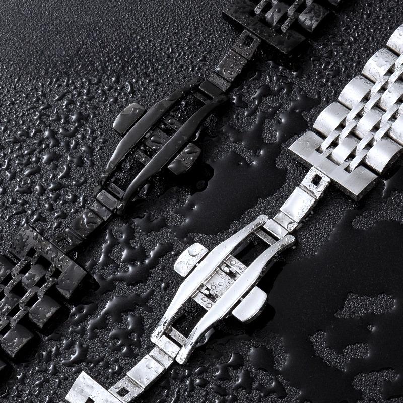 Ремешок из нержавеющей стали для Apple Watch Series 10 9 8 7 6 5 SE, браслет для iWatch 46 мм 42 мм 45 мм 49 мм, цельнометаллический ремешок