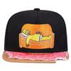 Мужская кепка-snapback с мультяшной вышивкой, спортивная кепка для активного отдыха, баскетбольная кепка, регулируемая, модная, персонализированная, с плоским козырьком, хип-хоп, бейсболки