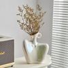 Simple Body Vase Living Room Decoration Ceramic Vase Decoration Maison Flower Pot Decoration Home Artificial Flower Container