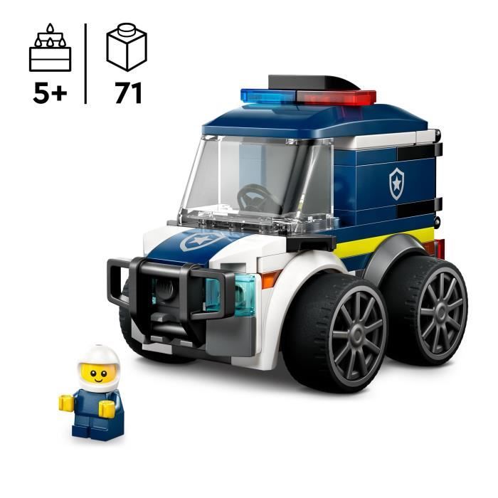 LEGO City 60481 Véhicules - Le Camion de Police - Jeu Créatif des 5 ans - Idée de Cadeau