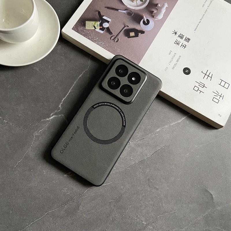 Магнитный чехол из искусственной кожи для 14 Ultra 13 Lite 13T Pro 12T Civi 3 2 Redmi Note 12 13 Pro+ K70E K70 POCO X6 F5 pro F4 GT