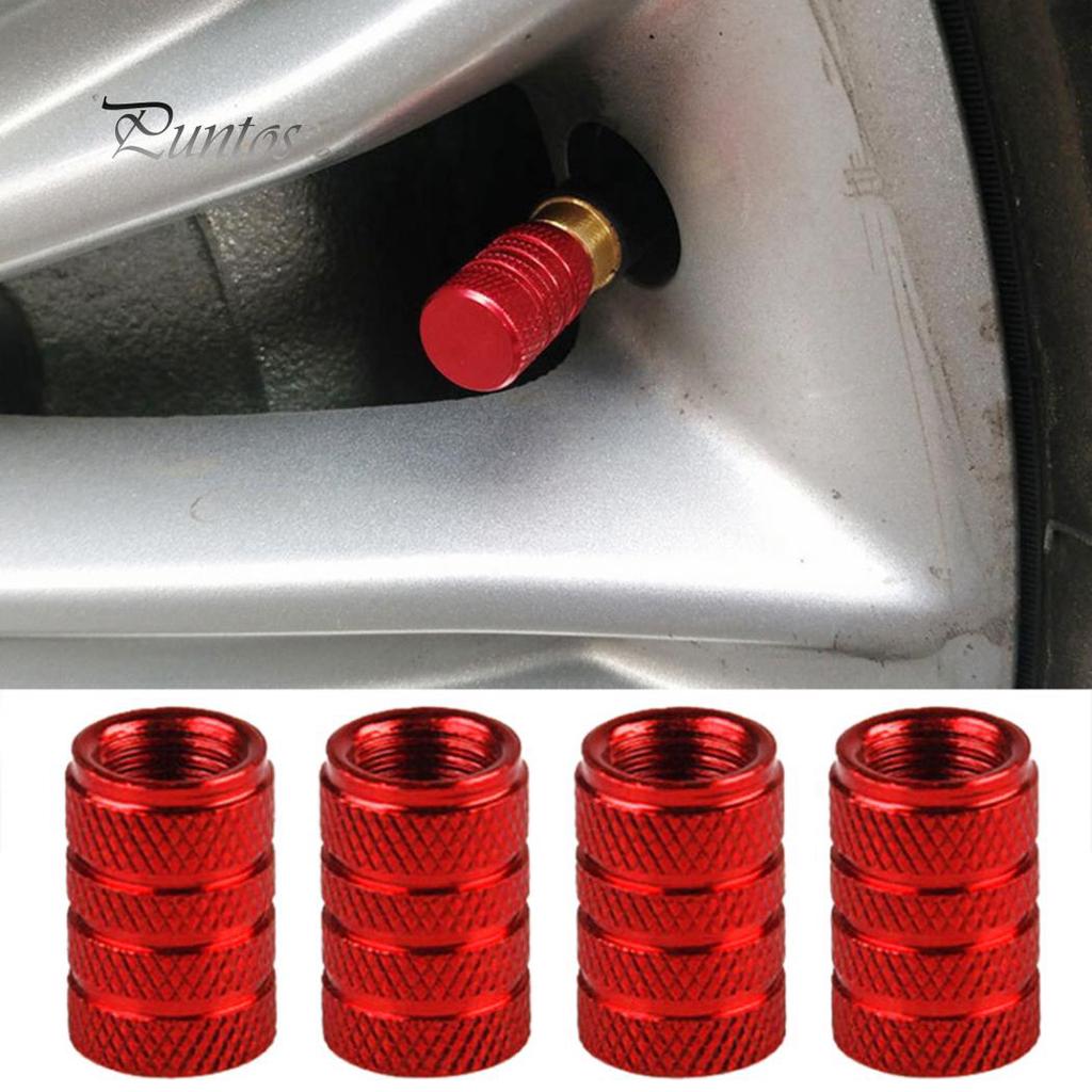 4Pcs Aluminum Alloy Car Wheel Tyre Tire Air Pressure Valve Stem Cap Dust Cover