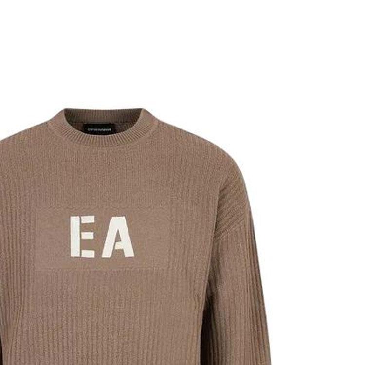 EMPORIO ARMANI Sweaters Men's Brown Crew Neck Moderate Other 6L1MXK1-MBQZ1-F409