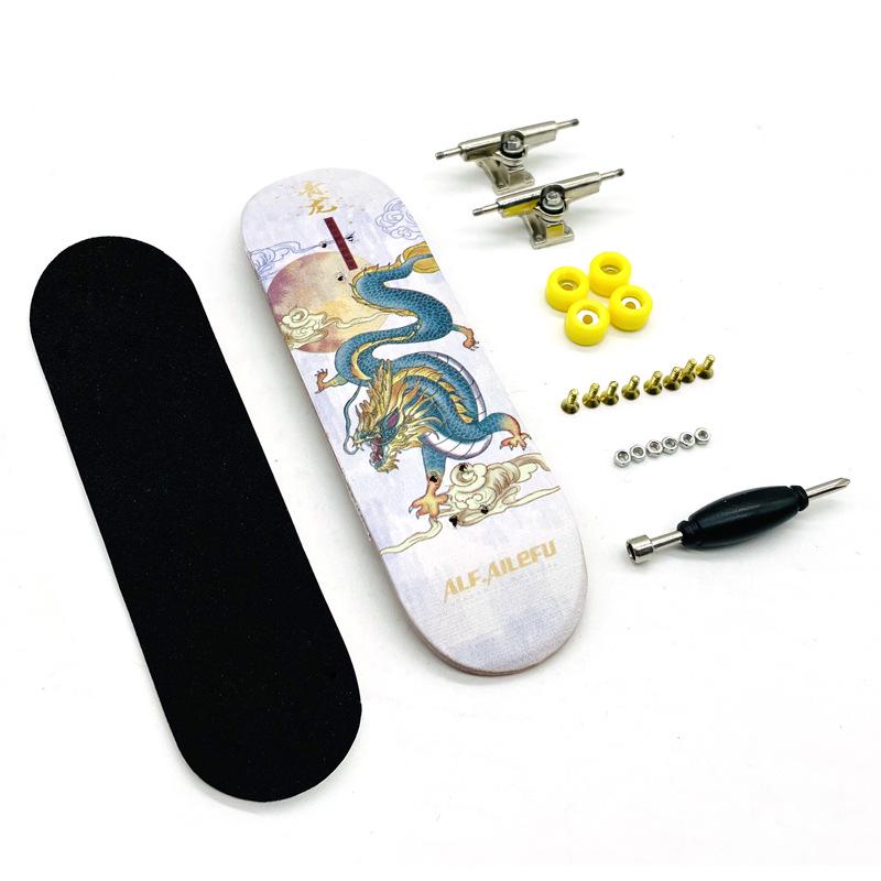Maple Double Kick Finger Skateboard Toy for Teens & Children