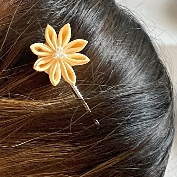 Заколка для волос Цумами-дзаику em-132 (желтый)