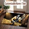 Custom Rug Elvis Presley Pattern Print Name Text Soft Non‑Slip Floor Carpet for Home Indoor Decoration