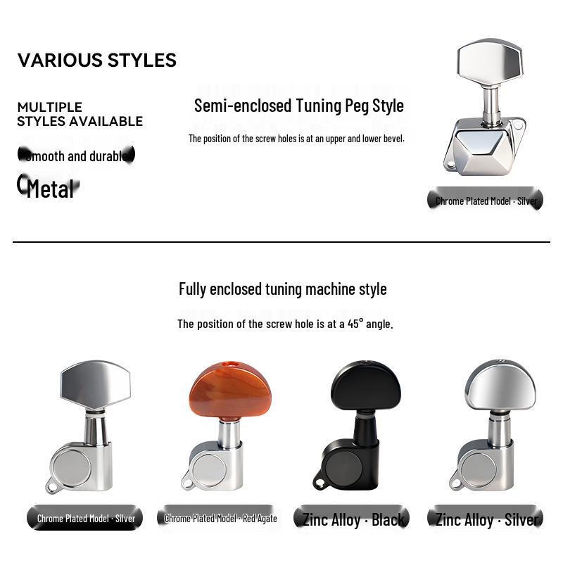 Металлические колки для акустической гитары с деревянным инструментом для нанизывания струн - Полностью закрытые аксессуары для классической гитары