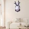 Antlers Rabbit Head Wall Hangings 3D Animal Taxidermy Abstract Sculpture Jewelry Wall Mounted Hook for Key Organization