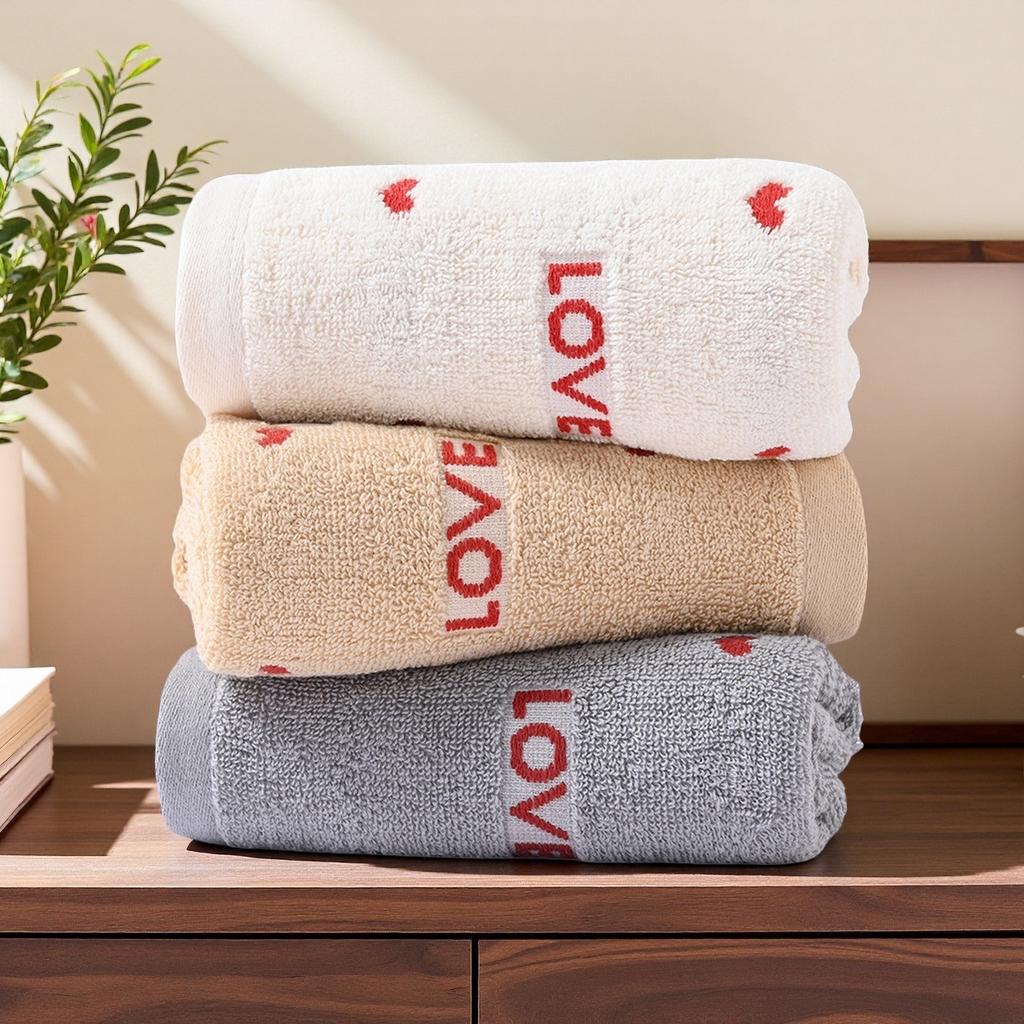 Pure Cotton Towels, Couple Embroidered Household Towels, Wedding Souvenirs, Face Towels with Thickened Long-staple Cotton