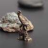 New Brass Eagle Statue Vintage Simulated Animal Statue Home Office Desk Decor Ornament Metal Figure Props Toy Gift