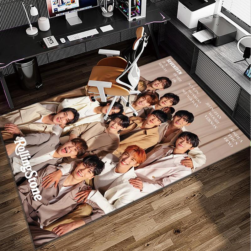 Kpop music Office Rug Chair Mat, Game Carpet, Suitable for Front Door, Bedroom, Living Room, Desk, Holiday Gift